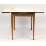 1950s/1960s Formica drawleaf table, 74cm H x 61cm W x 76cm D : For Further Condition Reports