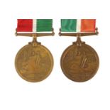 Two George V Mercantile Marine War Service medals awarded to W FORSTER and FREDERICK B. LUCAS :