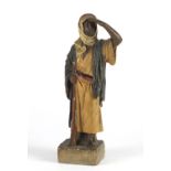 Terracotta figure of an Arab hunter, 22cm high : For Further Condition Reports Please Visit Our