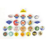 Vintage advertising badges including Esso : For Further Condition Reports Please Visit Our Website.