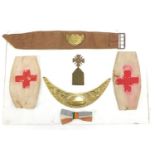 Military interest World War I militaria including medal, epaulettes etc : For Further Condition