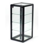 Countertop display cabinet with three glass shelves, 69cm H x 30cm W x 35cm D : For Further