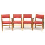 Set of four vintage chairs retailed by Cumbrae Furniture-Morris of Glasgow : For Further Condition