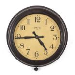 Vintage Bakelite eight day wall clock by Smiths, 29cm diameter : For Further Condition Reports