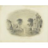 The Embarkation, early 19th century Italian school pencil and wash, label verso, framed, 20.5cm x
