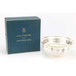 Royal Worcester Mayflower bowl with certificate and box, 25.5cm diameter : For Further Condition