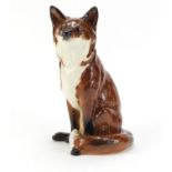 Large Beswick seated fox, 31cm high : For Further Condition Reports Please Visit Our Website