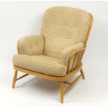 Ercol Windsor light elm armchair, 85cm high : For Further Condition Reports Please Visit Our