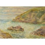 Coastal scene, oil on board, framed, 55cm x 39cm : For Further Condition Reports Please Visit Our