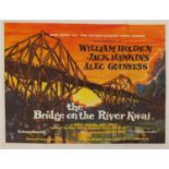 Vintage The Bridge on the River Kwai UK quad film poster, printed by W E Berry, 101.5cm x 76cm :
