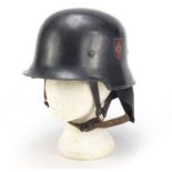 German military Hitler Youth flak helpers helmet with leather liner :For Further Condition Reports