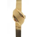 Continental ladies 14K gold Tissot wristwatch with 14k gold strap, 23.5g :For Further Condition