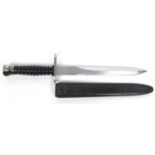 German military interest bayonet with scabbard, impressed marks and numbered 332794 to the blade,