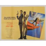 Vintage James Bond 007 A View to Kill UK quad film poster printed by Lonsdale & Bartholomew, 101.5cm