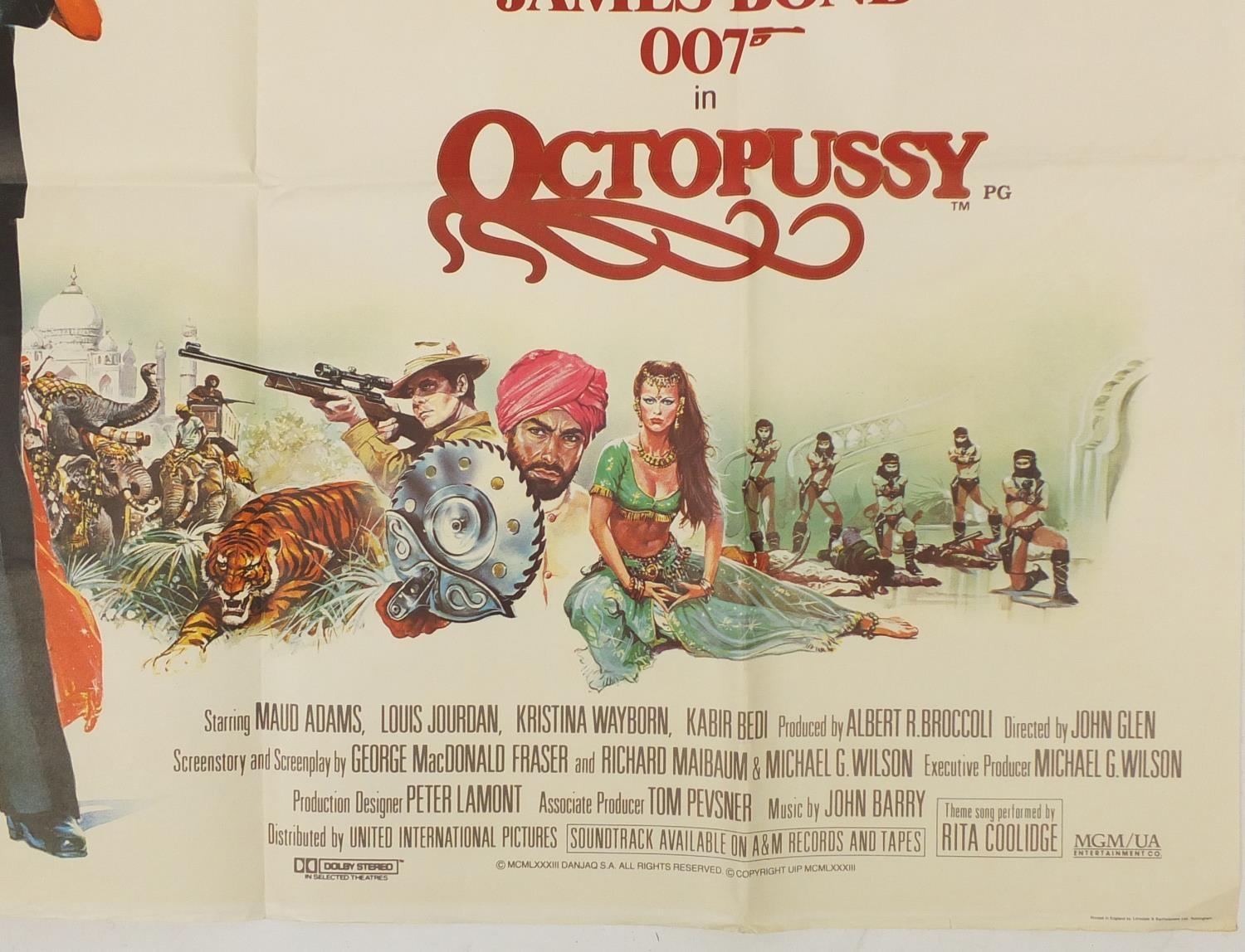 Vintage James Bond 007 Octopussy UK quad film poster, printed by Lonsdale & Bartholomew, 101.5cm x - Image 2 of 5