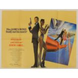 Vintage James Bond 007 A View to Kill UK quad film poster, printed by Lonsdale & Bartholomew, 101.