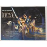 Vintage Star Wars Return of the Jedi UK quad film poster, printed by Lonsdale & Bartholomew, 101.5cm