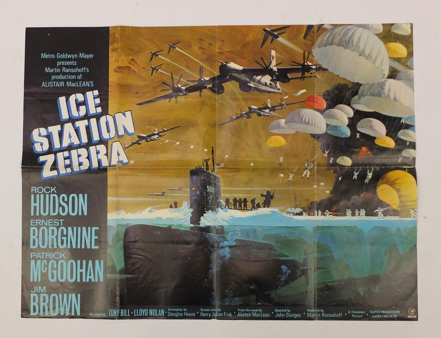 Two vintage Ice Station Zebra UK quad film posters, each 101.5cm x 76cm :For Further Condition - Image 2 of 7