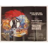 Vintage James Bond 007 The Living Daylights UK quad film poster, 101.5cm x 76cm :For Further