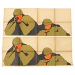 Two French military interest posters of soldiers by Charles Lavauzelle, each 119.5cm x 49.5cm :For