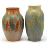 Two Pilkingtons Royal Lancastrian vases by Gladys Rogers, impressed marks to the bases, the