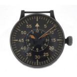 German military interest Laco oversized pilots wristwatch, numbered 05980 to the movement and