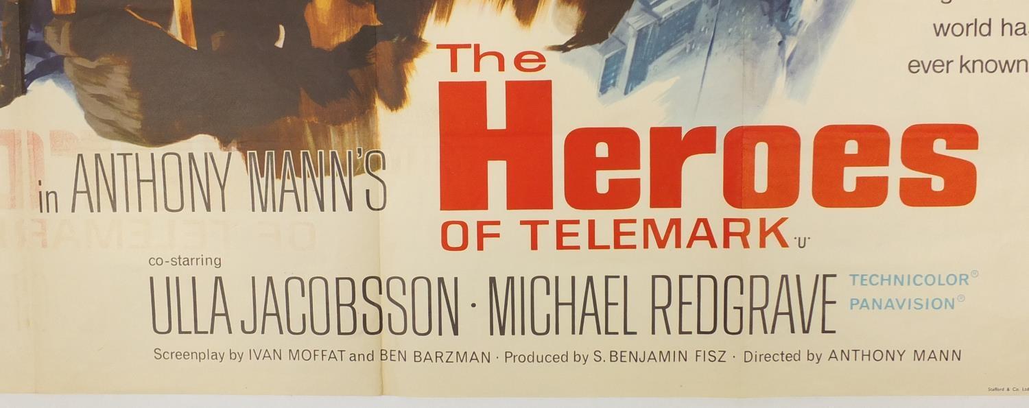 Two vintage The Heroes of Telemark UK quad film posters, printed in England, Stafford & Co, each - Image 8 of 11