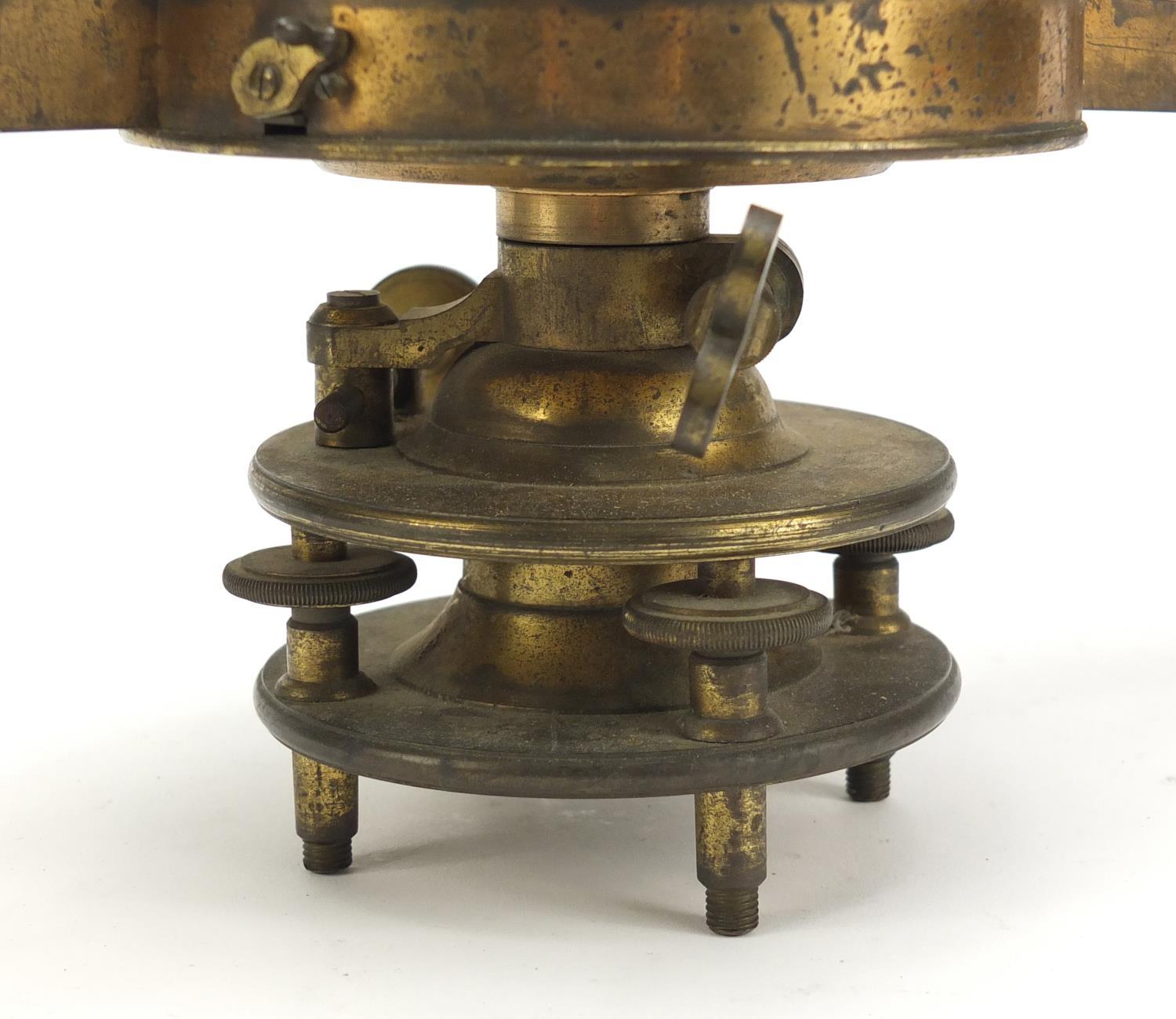 Early Victorian brass surveying instrument with silvered compass by Worthington & Allan of London - Image 7 of 8