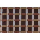 Rectangular Kilim rug, having an all over geometric design, 200cm x 197cm :For Further Condition