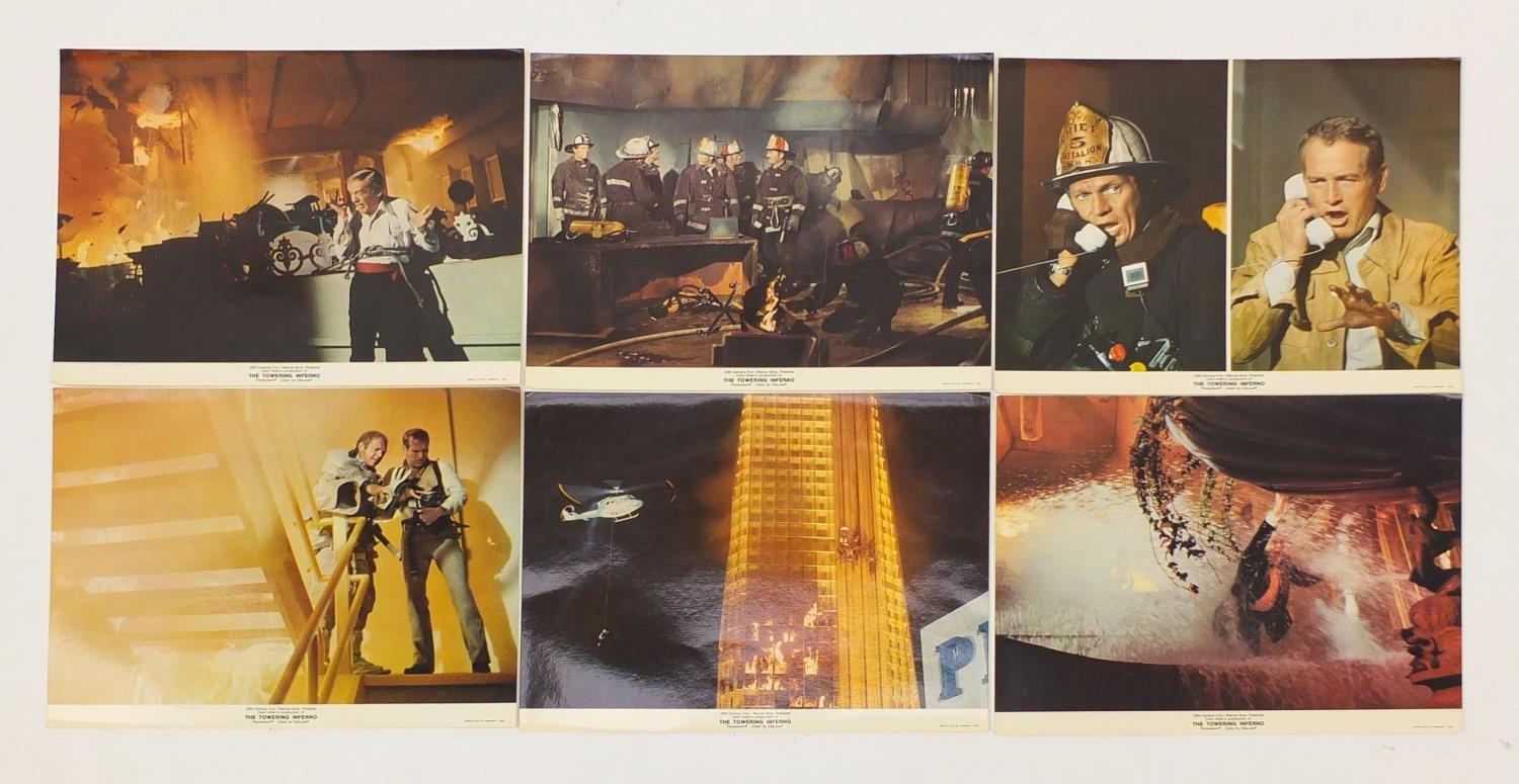 Two vintage The Towering Inferno UK quad film posters and six Warner Bros stills, the posters - Image 2 of 16