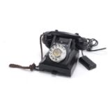 Vintage GPO black Bakelite dial telephone with base drawer :For Further Condition Reports Please