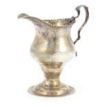 William IV silver pedestal cream jug, possibly by Thomas Shepherd, London 1780, 9.5cm high, 69.0g :