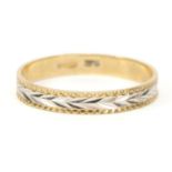 9ct two tone gold ring, size W, 1.5g :For Further Condition Reports Please visit Our Website,