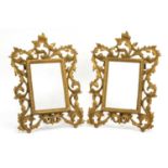 Pair of acanthus design gilt painted frames, each 28cm high :For Further Condition Reports Please