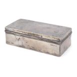 Chinese silver cigarette box by LH with gilt and sectional interior, impressed marks to the base,