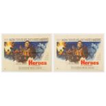 Two vintage The Heroes of Telemark UK quad film posters, printed in England, Stafford & Co, each
