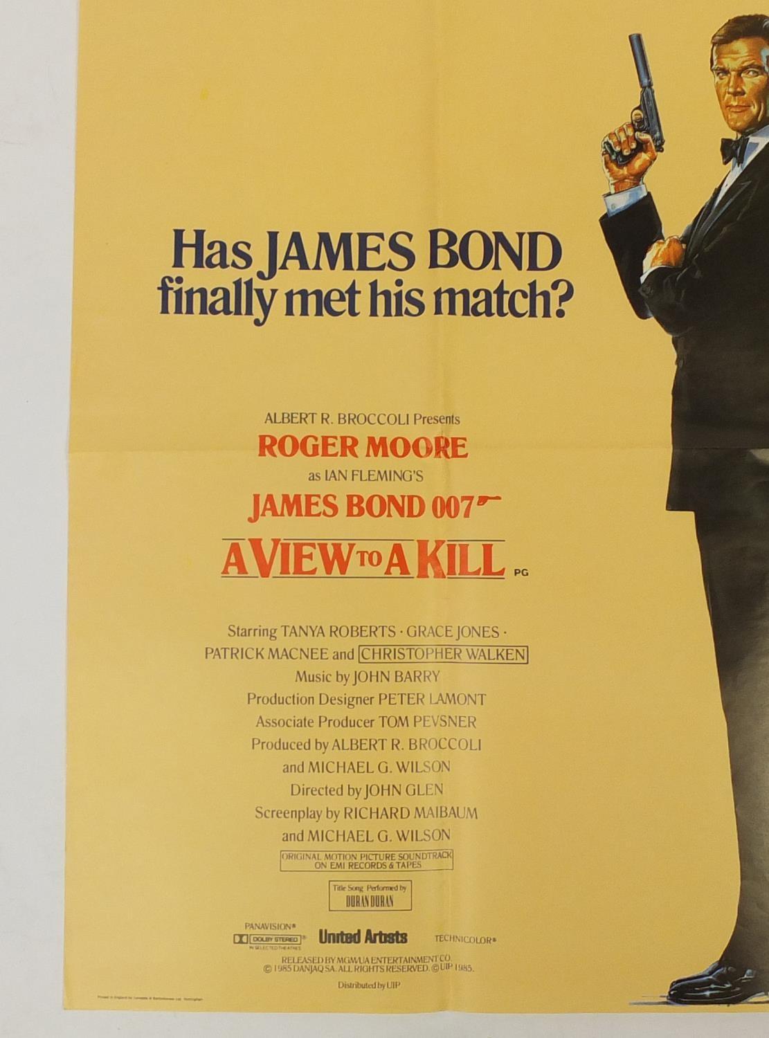 Vintage James Bond 007 A View to Kill UK quad film poster, printed by Lonsdale & Bartholomew, 101. - Image 2 of 5