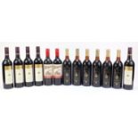 Thirteen bottles of red wine comprising six bottles of 1988 Chateau Barrosa Cabernet Sauvignon, Five