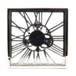 Contemporary chromed and perspex wall clock, 36cm x 36cm :For Further Condition Reports Please visit