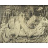 Alison Prince 1963 - The tramp, pencil signed black and white etching, inscribed verso, mounted