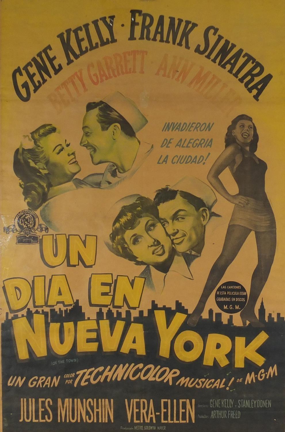 Argentinian On The Town film poster, published by S Springer, framed, 107.5cm x 72.5cm :For