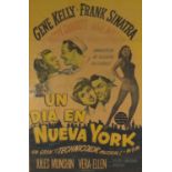 Argentinian On The Town film poster, published by S Springer, framed, 107.5cm x 72.5cm :For