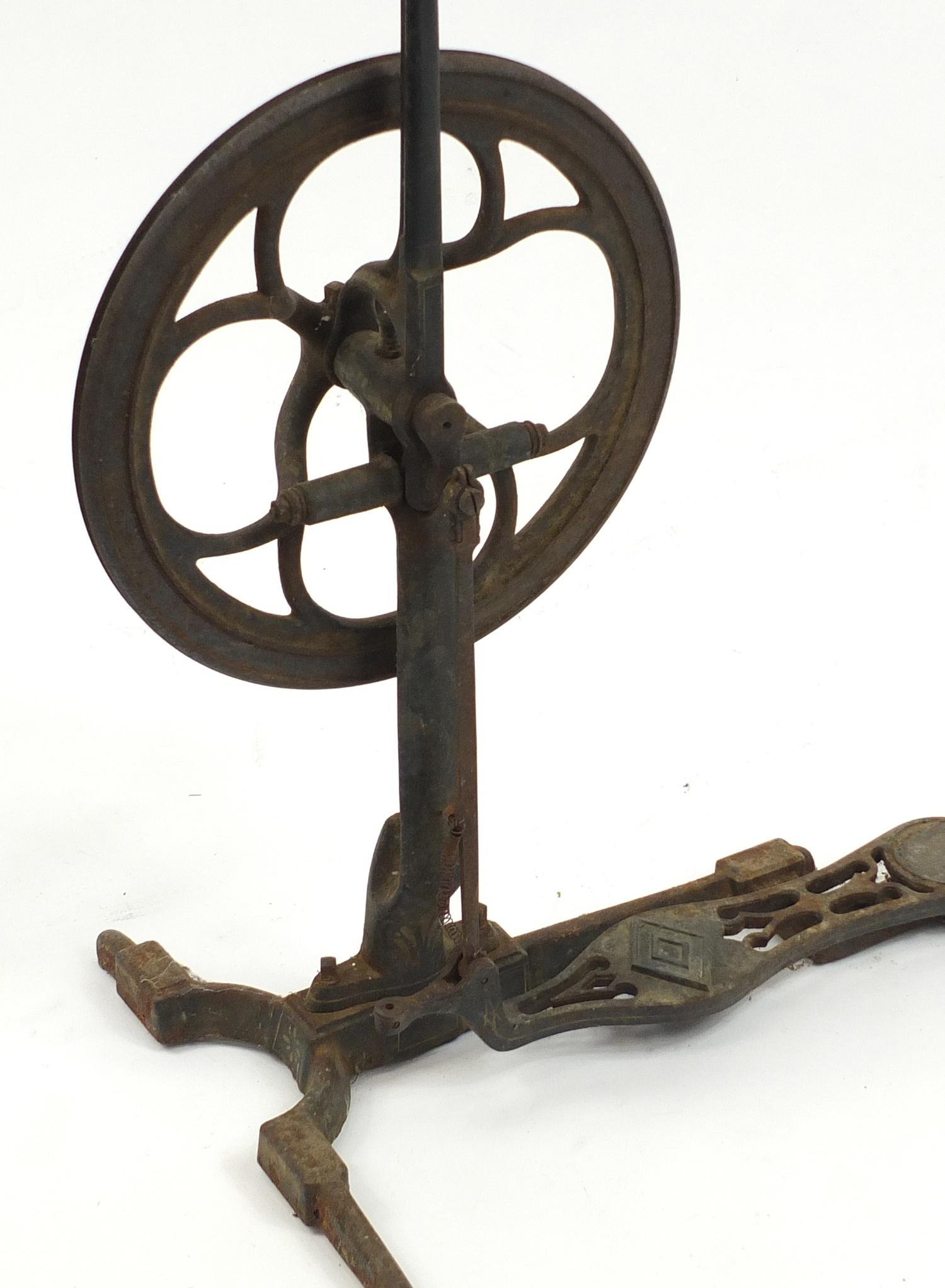 Antique dentists treadle drill with cast iron base, 128cm high :For Further Condition Reports Please - Image 3 of 5
