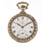 Gentleman's Junghans open face pocket watch, retailed by Thomas Russell & Sons, the movement