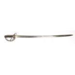 Military interest George V Royal Army Service Corps Officer's Sword with engraved steel blade,