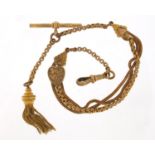 Victorian gilt metal watch chain, 29cm in length, 13.4g :For Further Condition Reports Please