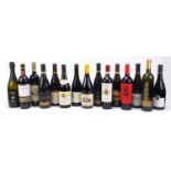 Fourteen bottles of alcohol including Chateauneuf du Pape, Pinot Noir and 2010 Chalk Hill Sangiovese