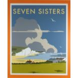 Seven Sisters, contemporary Pop art style pencil signed print bearing an indistinct signature,