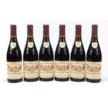 Six bottles of 1999 Domaine des Hautes-Corniers Santenay Beaurepaire red wine :For Further Condition