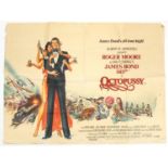 Vintage James Bond 007 Octopussy UK quad film poster, printed by Lonsdale & Bartholomew, 101.5cm x